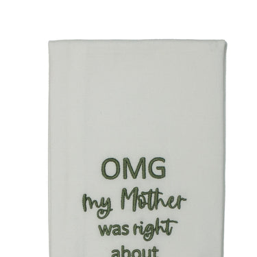 Grn OMG My Mother Right Towel ET000031 - The Fox Decor